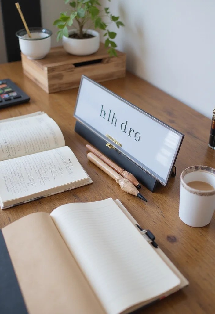 20 Unique Christmas Gifts for Authors That'll Make Their Quills Quiver! - 10. Personalized Writing Desk Nameplate