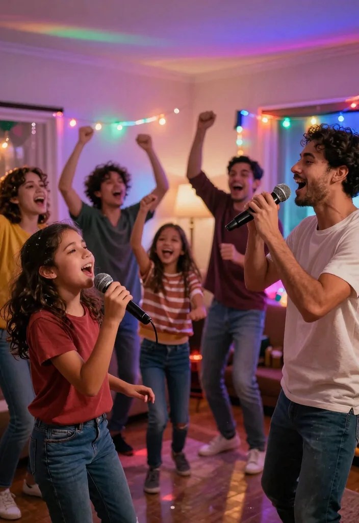 20 Hilarious New Year's Eve Games for Family Fun (You'll Be Laughing All Night!) - 6. New Year's Karaoke