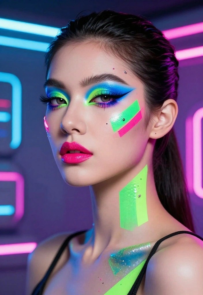 17 Funky Theatrical Makeup Looks That Are Pure Drama (You Won't Believe #11!) - 8. Cyber Punk