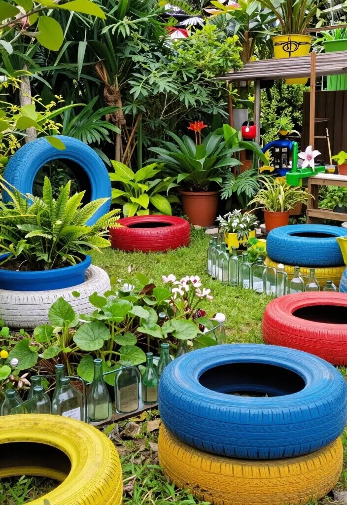 20 Budget Crafts That Upcycle Everyday Items into Treasures! - 20. Upcycled Garden Decor