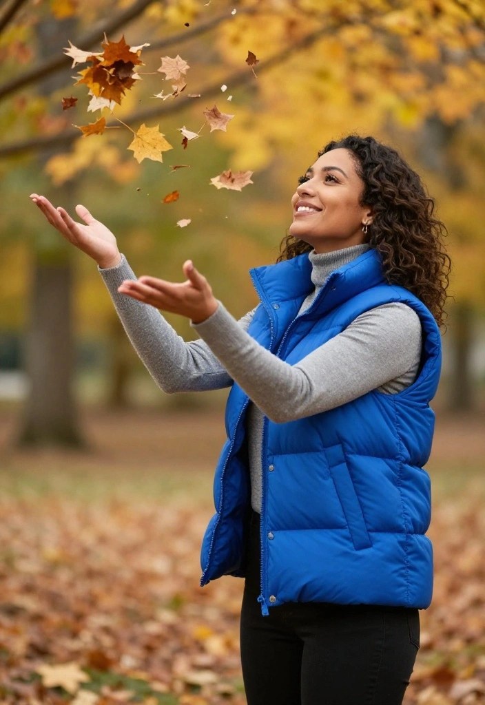 18 Casual Autumn Outfits That Are Both Comfortable and Trendy (Perfect for Every Day!) - 5. Layered Turtleneck and Puffer Vest