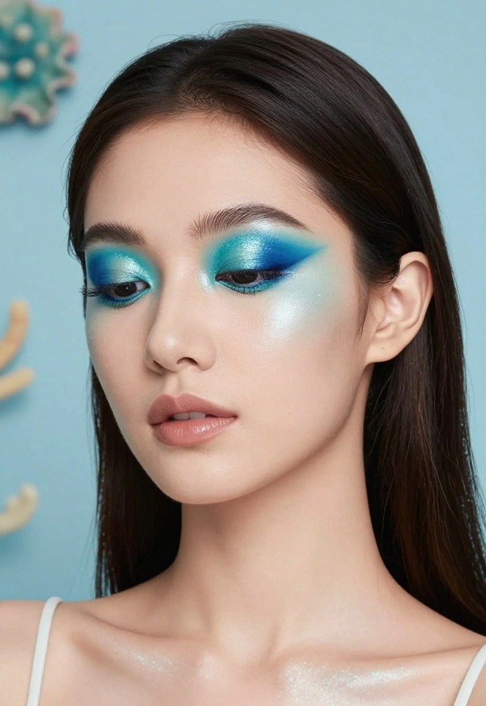 17 Funky Theatrical Makeup Looks That Are Pure Drama (You Won't Believe #11!) - 14. Luminous Ocean