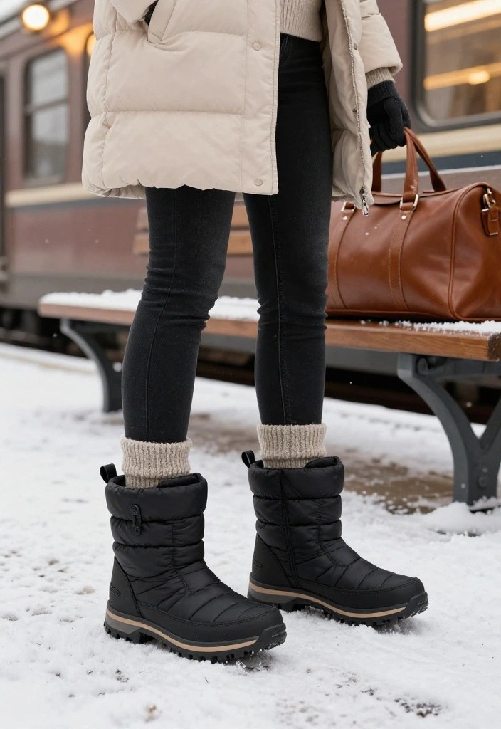 16 Stylish Winter Boots That Keep Your Feet Warm Without Ruining Your Outfit (Cozy Meets Chic!) - 16. Packable Insulated Boots for Travel and Small Suitcases