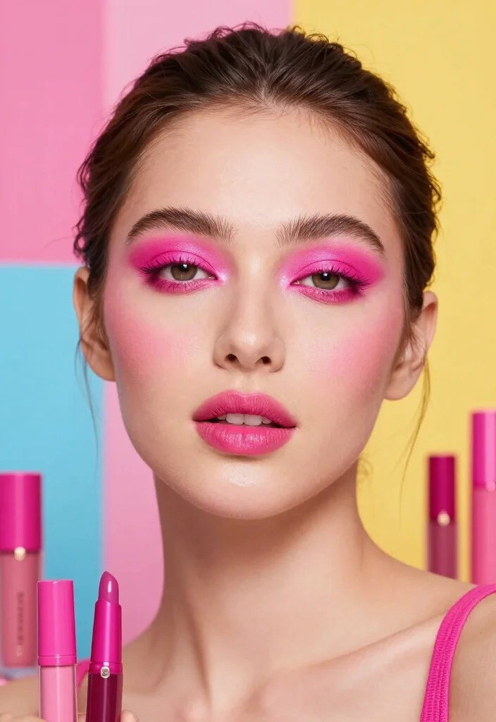 20 Gorgeous Purple Makeup Looks for Every Skin Tone (You’ll Want to Try #12!) - 15. Playful Fuchsia Fun