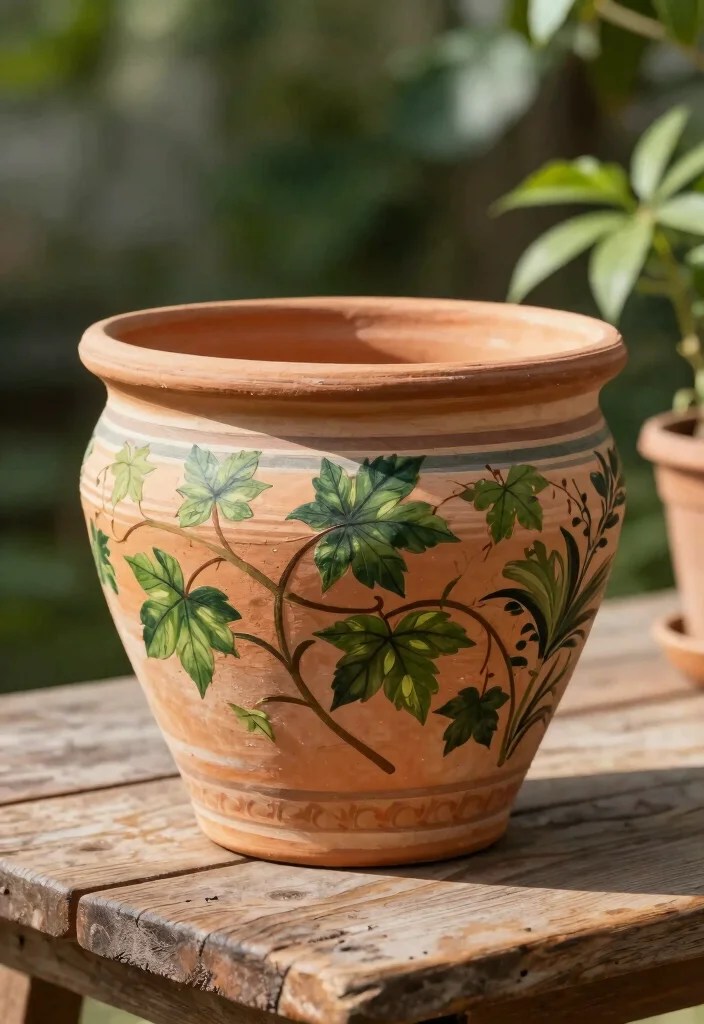 15 Terracotta Pot Painting Concepts That’ll Transform Your Garden into a Colorful Oasis! - 8. Nature-Inspired Patterns