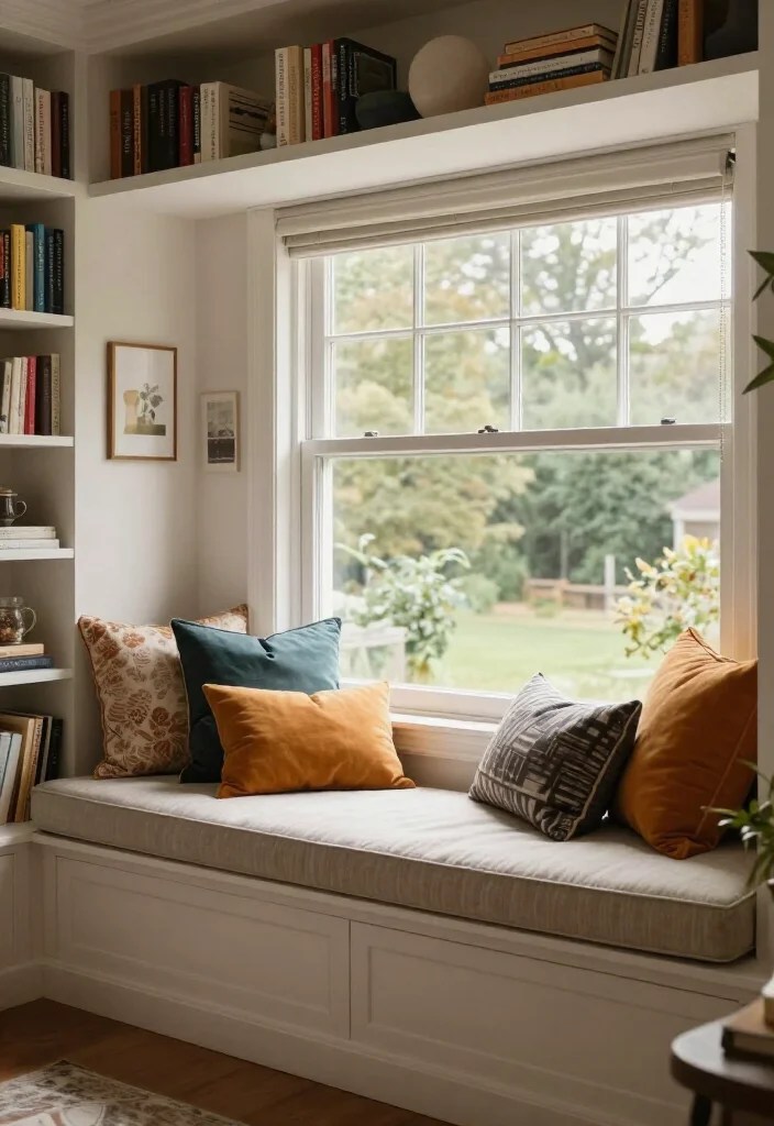 20 Stunning Book Nook Decor Ideas That Will Turn Your Home into a Literary Wonderland! - 15. Incorporate a Window Seat