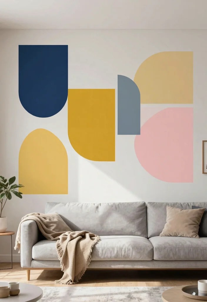16 Unique DIY Wall Art Ideas That'll Make Your Walls Pop! - 2. Geometric Wall Decals