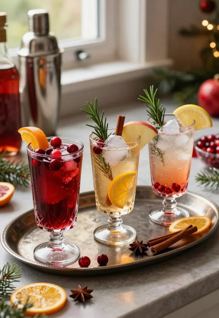 19 Festive Holiday Cocktail Party Ideas That'll Make Your Celebration Sparkle (The Cranberry Punch Is a Must!) - 19. End with a Mini Holiday Cocktail Flight