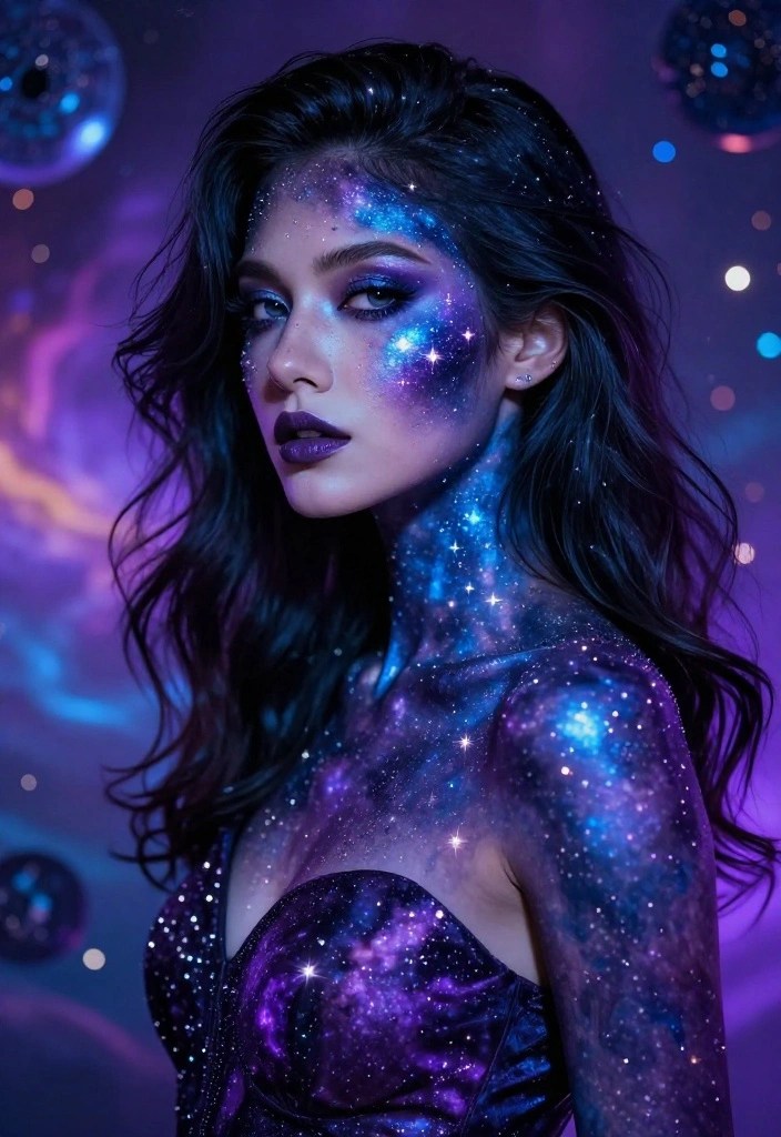 17 Funky Theatrical Makeup Looks That Are Pure Drama (You Won't Believe #11!) - 3. Cosmic Dreamscape