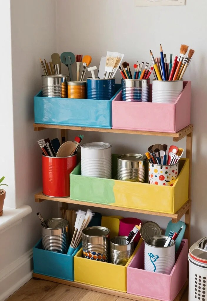 20 Budget Crafts That Upcycle Everyday Items into Treasures! - 5. Tin Can Organizers