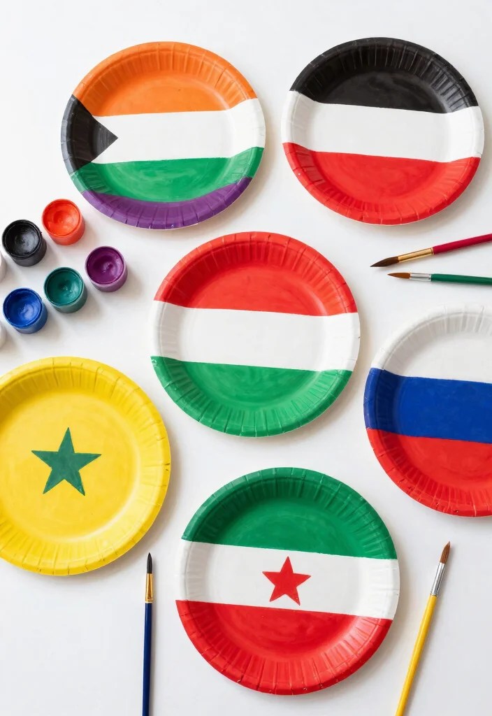 14 Educational World Cup Flag Crafts That Make Learning Geography Fun! - 1. DIY Paper Plate Flags