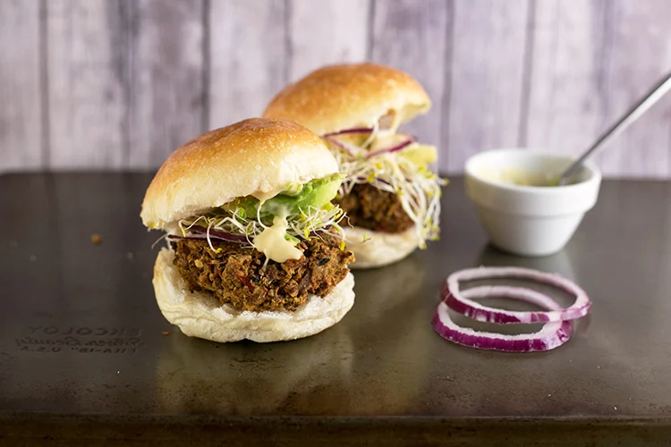 Maple Dijon Tofu Burgers
