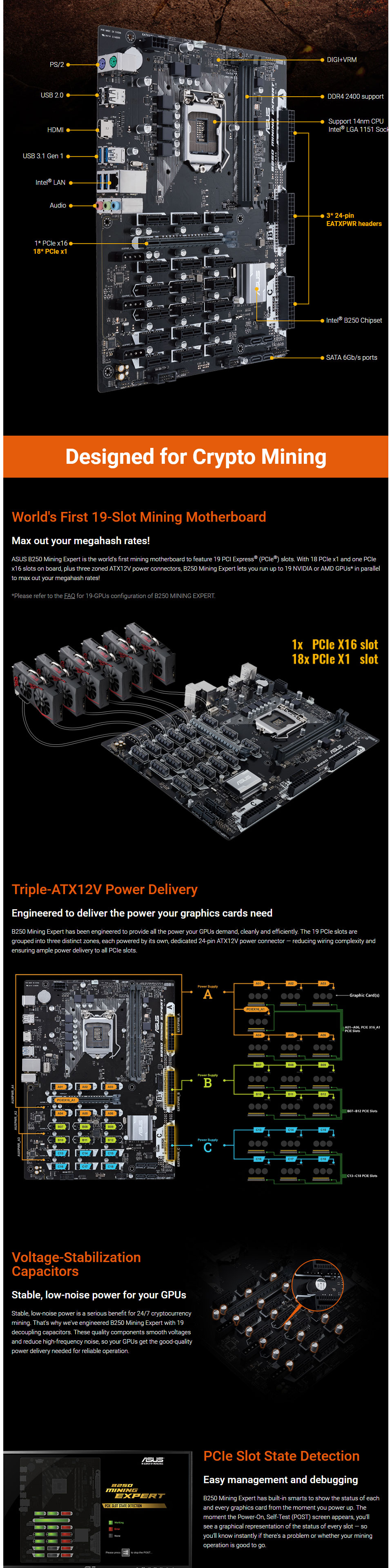 Buy asus b250 mining expert motherboard [b250-mining-expert]