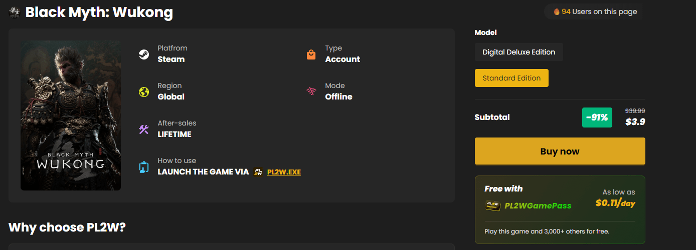 How To Buy Black Myth Wukong Steam Account At The Best Price PL2W Image 