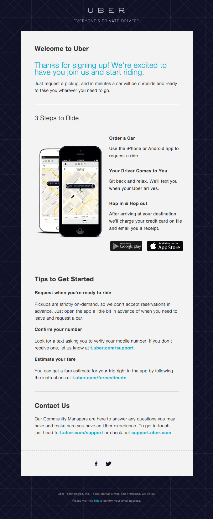 Sign in email or mobile number. Welcome To Uber Really Good Emails