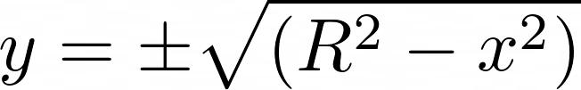 Équation d'un cercle en termes de y