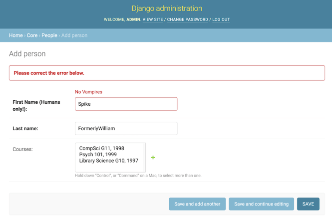 Validation supplémentaire en modifiant le ModelForm