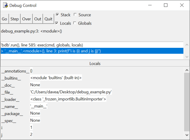 Bouton Python IDLE Go pt. 1