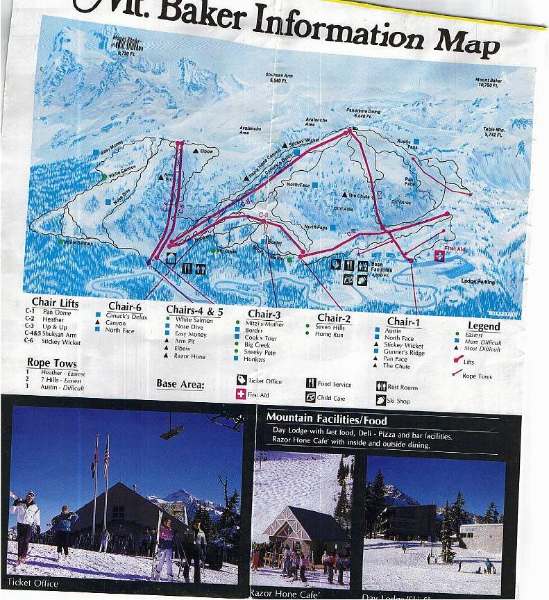 Mt Baker Ski Area Maps.