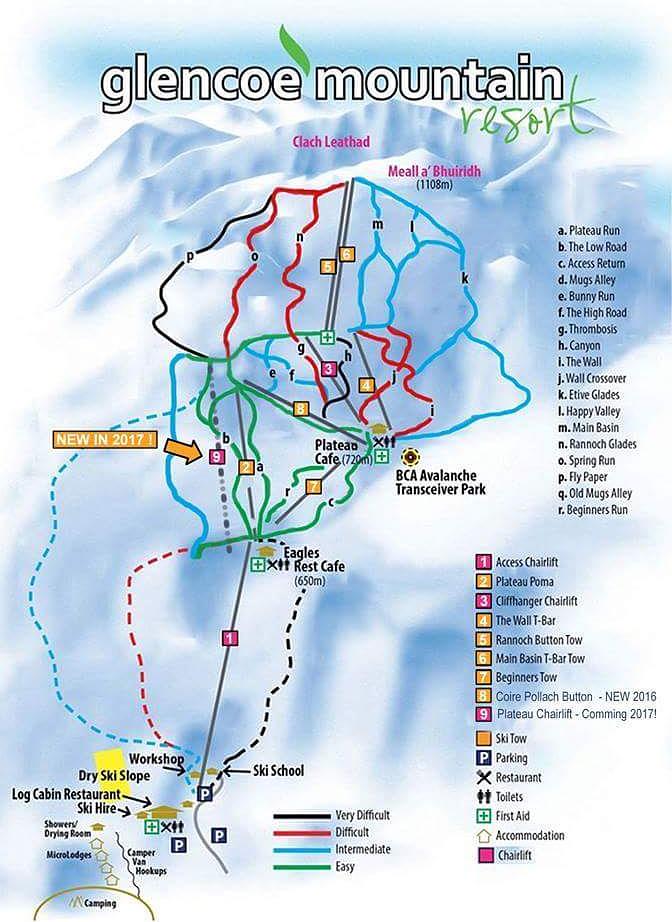 Glencoe Mountain Ski Maps