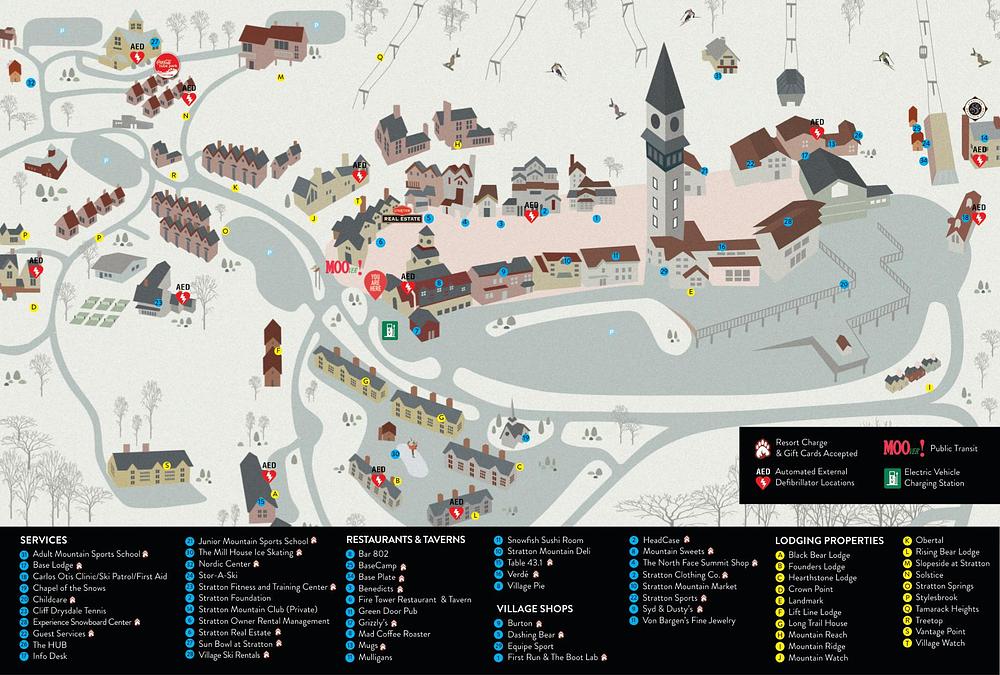 Stratton Mountain Resort Ski Maps.