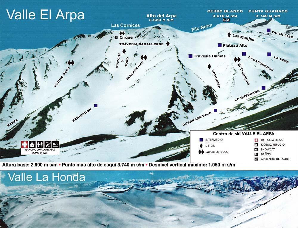 Portillo Ski Maps