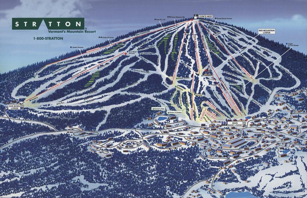 Stratton Mountain Resort Ski Maps.