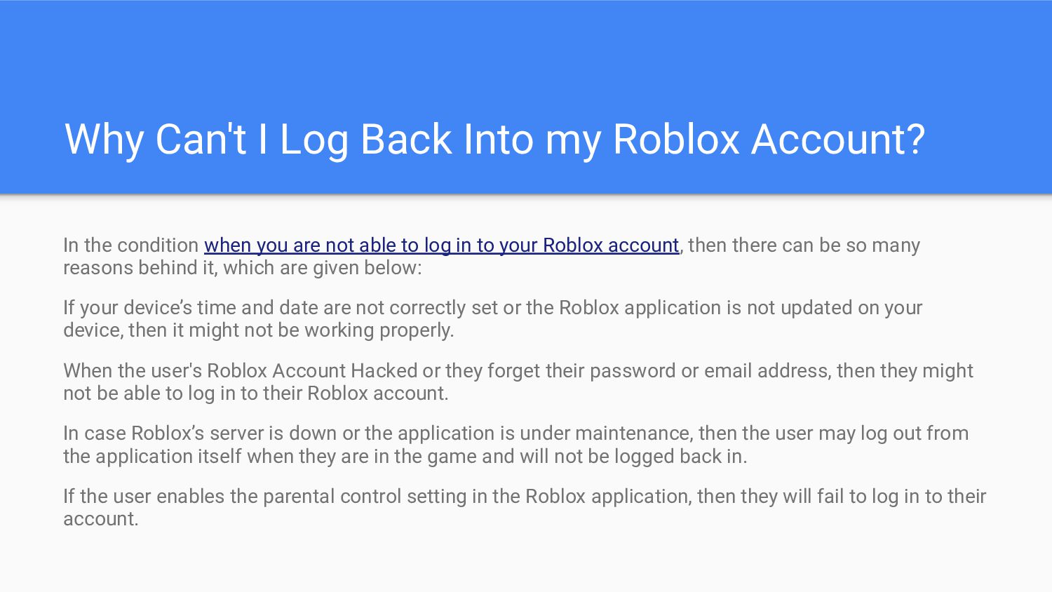 How To Recover Account On Roblox Speaker Deck Slide 2 