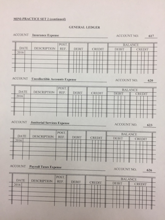 To 19 D O Sprint F 4 27 Pm Mini Practice Set 2 Chegg MINI PRACTICE SET 1 Setting Up Accounting Records For A.