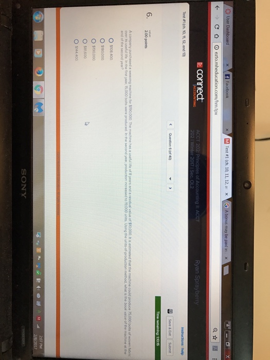 A Pany Purchased A Weaving Machine For 315 850 Chegg It is estimated that the machine could produce 750000 units of climbing rope over its useful life. A Pany Purchased A Weaving Machine For 315 850 Chegg In the first year 105000 units were produced.