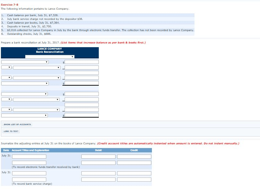 Solved The Bank Portion Of The Bank Reconciliation For Bogalusa Pany 1 Answer Transtutors Any errors made on the books revealed by the bank reconciliation.