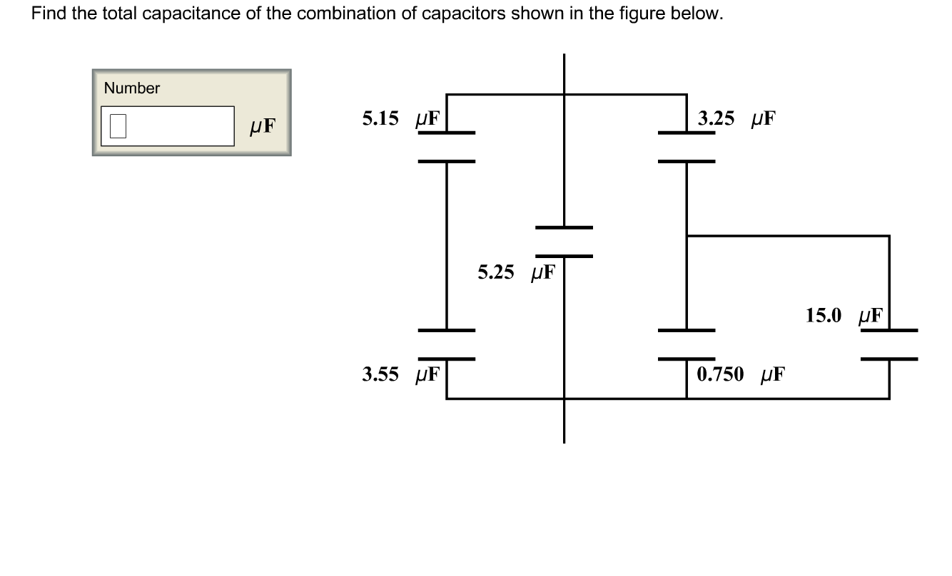 Get Answer Find The Total Capacitance Of The Combination