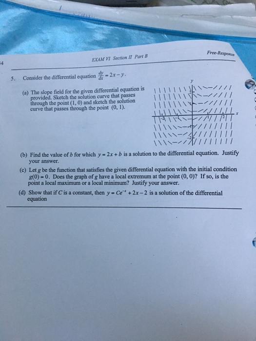 Get Answer Consider The Differential Equation Dy Dx 2x Y A The Slope Transtutors Dx 2x 2y 3D dt dy - 2x y with initial conditions x0 0 and y0 dt 1.
