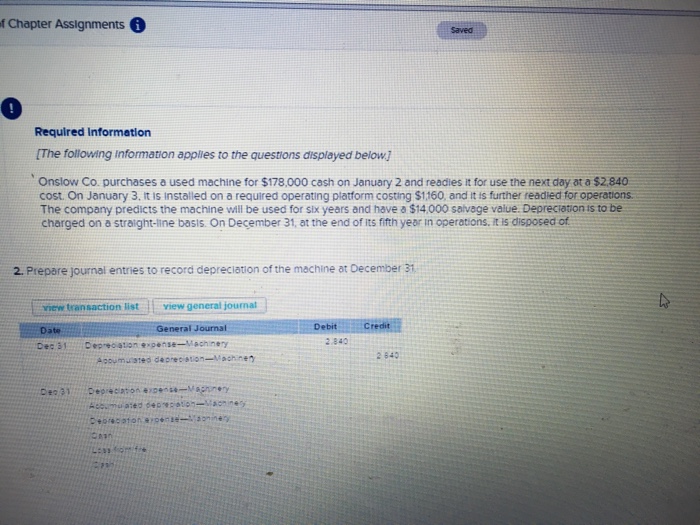 Answered Stlons Displayed Below Onslow Co Bartle The machine will be used for six years and have a 14000 salvage value.