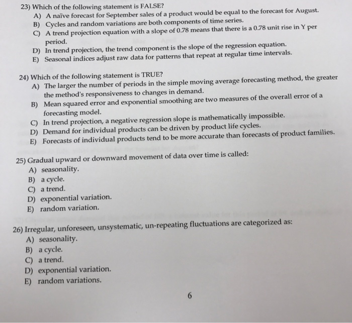 (Solved) - Which of the following statement is FALSE? A ...