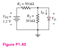 Solved The Diode In The Circuit Shown In Figure P1 40 Has