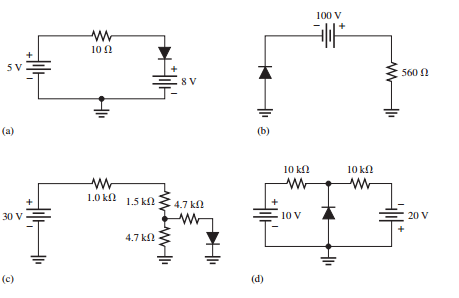 Solved Determine The Voltage Across Each Diode In Figure