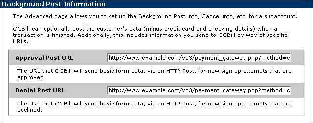 Consumers activate their account by following the instructions provided in an email from ccbill. Vbulletin Manual Ccbill
