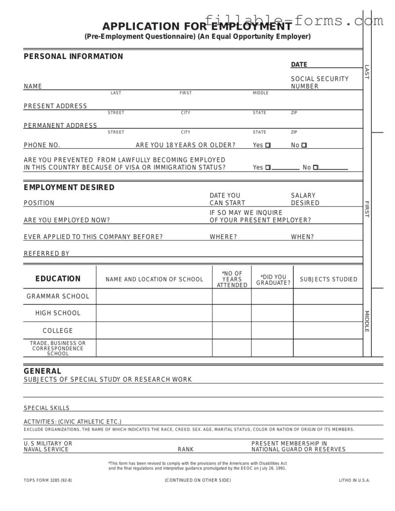 Fillable Online Employment Form Sample Fill Out Sign Online Fax - Colorful Illustration Collection - 4K Quality