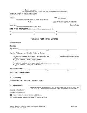 Printable Divorce Documents - Fillable Form 2023
