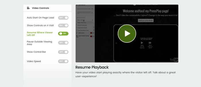 PressPlay Video Controls