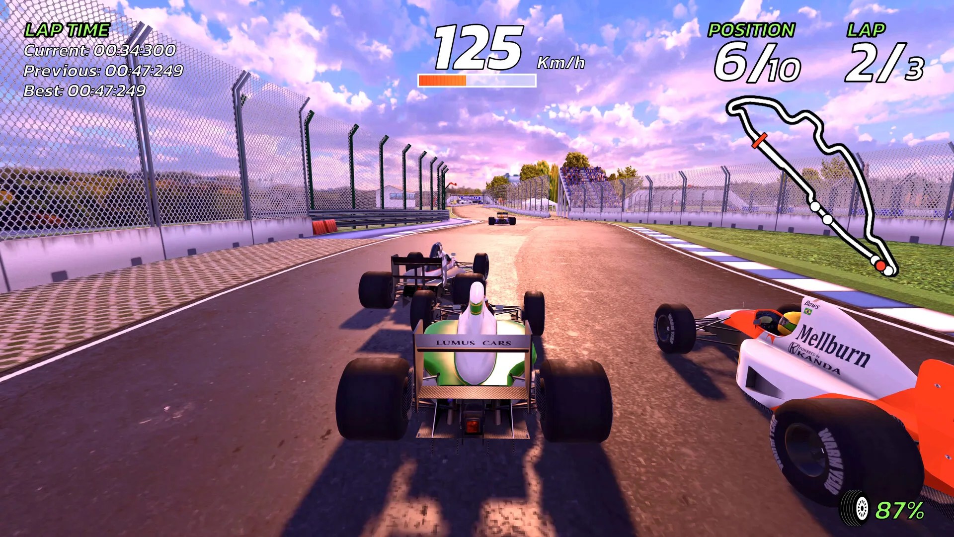 4PGP - Gameplay balap formula dengan latar sirkuit internasional