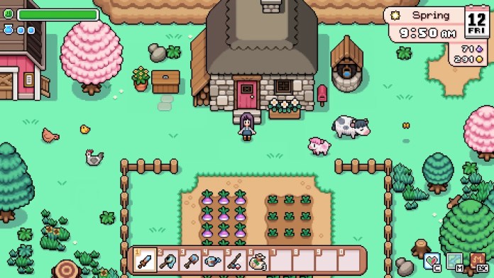 An 8-bit top-down screenshot of Fields