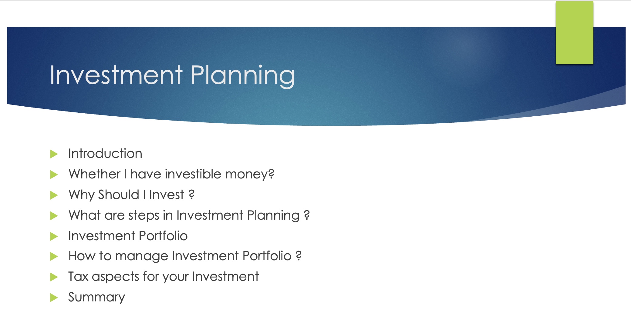 How to do Investment Planning ? Finance Friend