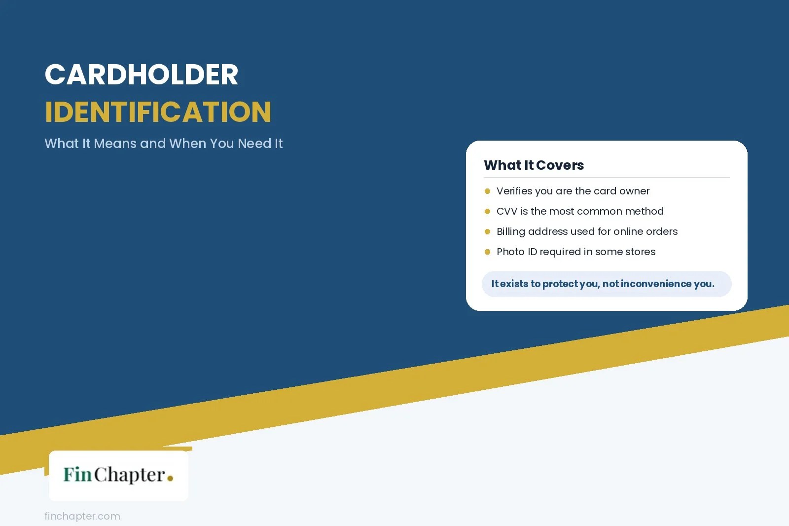 Cardholder Identification | FinChapter