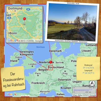 Der Poesie-Wanderweg bei Rahrbach