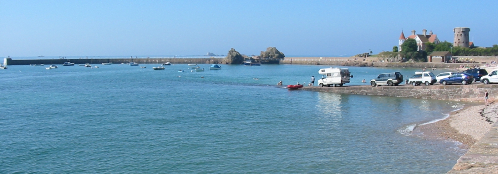 La Rocque Harbour in Grouville, Jersey