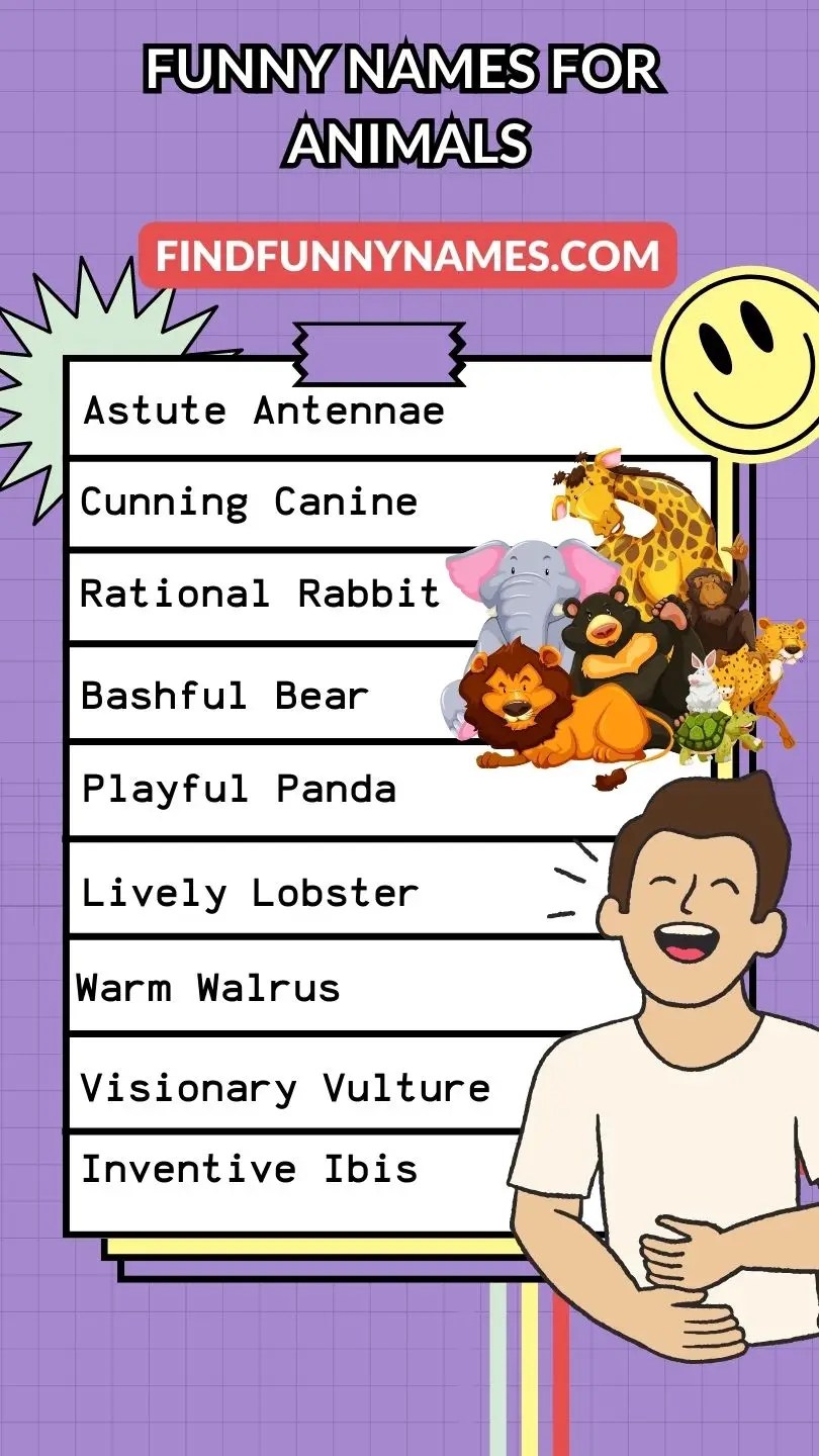 300+ funny names for animals