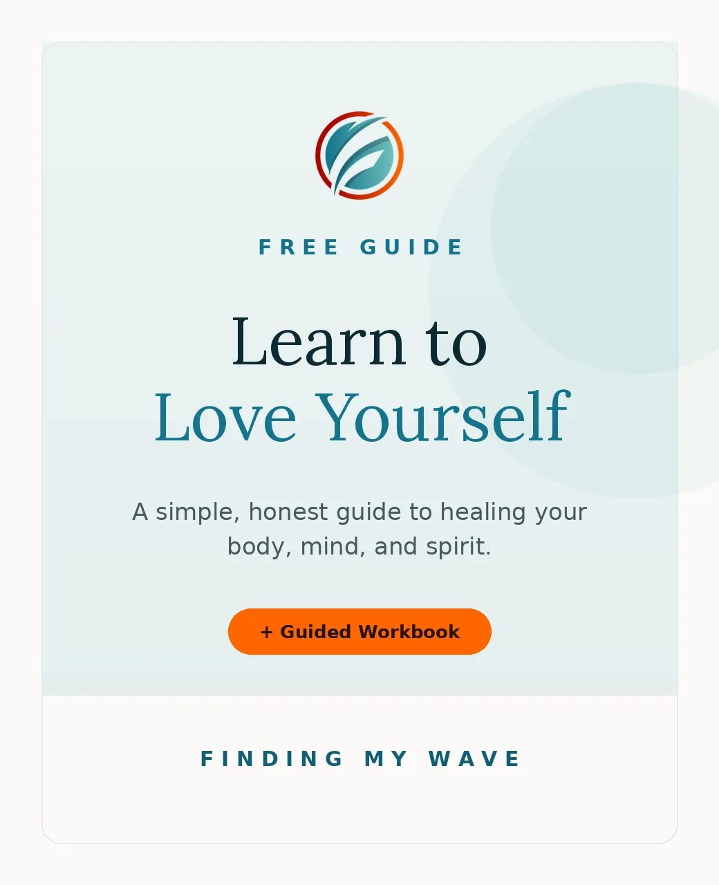 Finding My Wave Free Guide Learn to love yourself