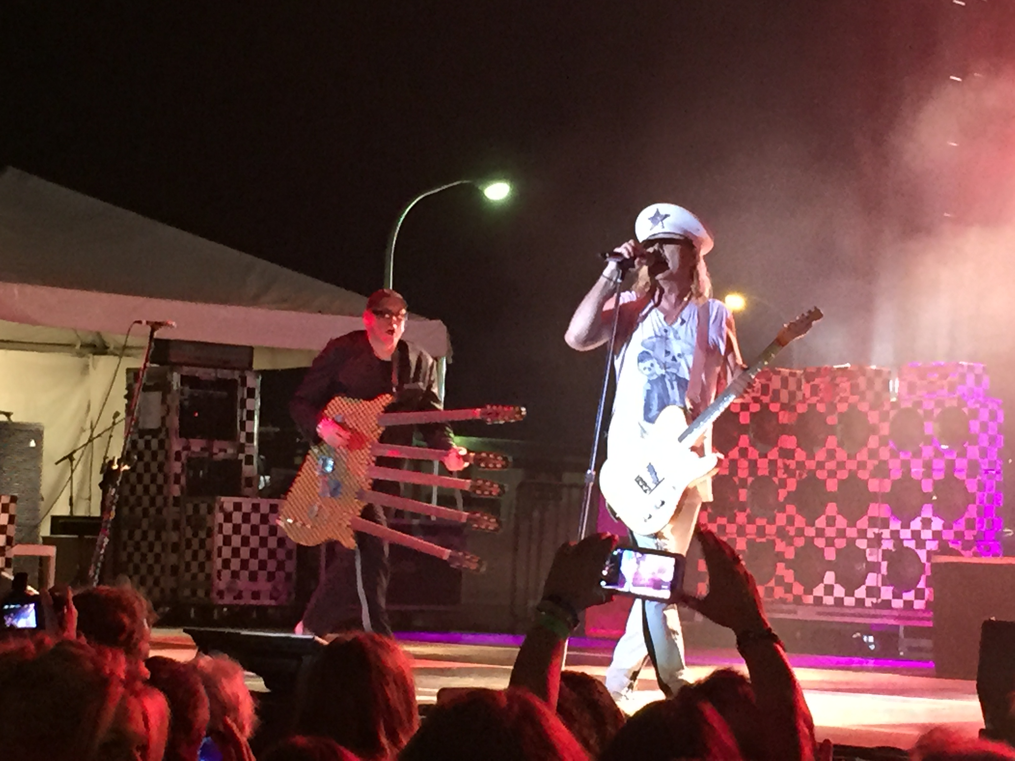 Cheap Trick - Rick Nielson sporting his 5 header - Arts, Beats & Eats